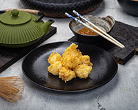   / Hotate tempura with orange sauce